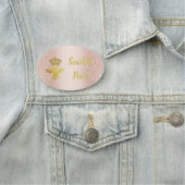 Porte-nom Grande Parties scintillant Rose BEE DE REINE  rose (En situation)