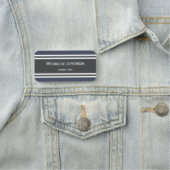 Porte-nom Gris foncé et Bleu clair : Blancs chic (En situation)