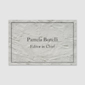 Porte-nom Gris Mur Professionnel Unique Classique Simple (Devant)