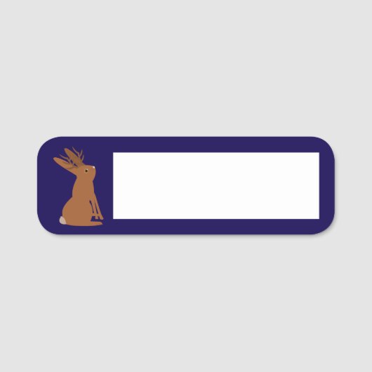 Porte-nom Halloween Jackalope Trou ou traitement (Devant)