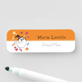 Porte-nom Halloween Kids Party Orange (En situation)