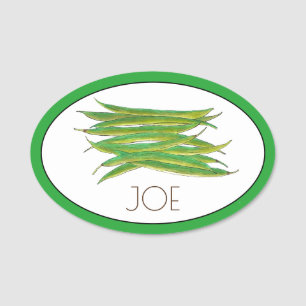 Porte-nom Haricots verts Légumes Jardin Veg Restaurant Chef