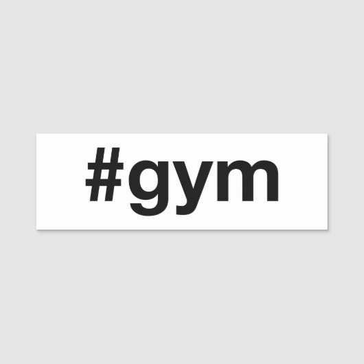 Porte-nom Hashtag GYM (Devant)