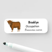 Porte-nom Highland cow (En situation)