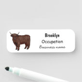 Porte-nom Highland cow (En situation)