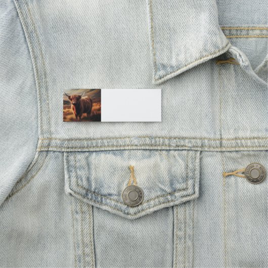 Porte-nom Highland Cow Farm Animal Art (En situation)