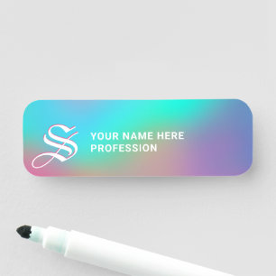 Porte-nom Holographique Wonderland Effacement sec monogram