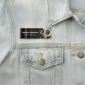 Porte-nom Horloge à vapeur avec libellule mécanique (En situation)