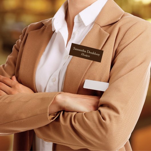 Porte-nom Hôtesse Brown