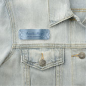 Porte-nom Huile bleu clair (En situation)