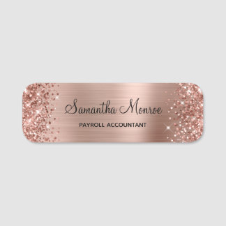 Porte-nom Huile d'or Rose