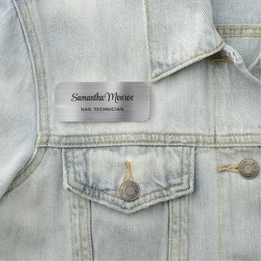 Porte-nom Huile Ombre d'argent léger (En situation)