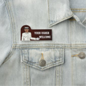 Porte-nom Huissier dessiné par bande dessinée (En situation)