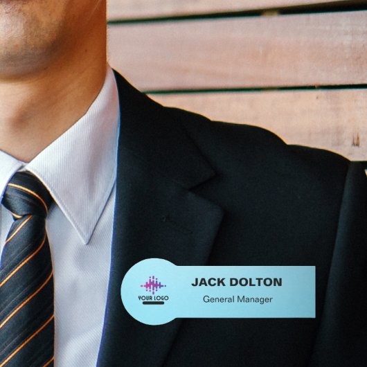 Porte-nom Identification des employés sur mesure : argent mé