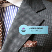 Porte-nom Identification des employés sur mesure : argent mé