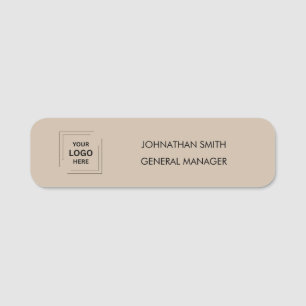 Porte-nom Identité commerciale minimaliste moderne Kraft rus