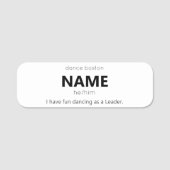 Porte-nom il/lui - Balise Nom du responsable WCS (Devant)