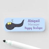 Porte-nom Illustration amusante de dessin animé en têtard (En situation)