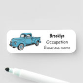 Porte-nom Illustration classique de la caricature pour camio (En situation)