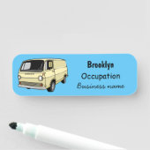 Porte-nom Illustration classique de van (En situation)