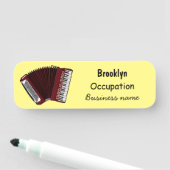 Porte-nom Illustration d'accordion (En situation)