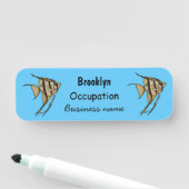 Porte-nom Illustration d'angelfish (En situation)