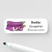 Porte-nom Illustration d'aubergine (En situation)