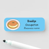 Porte-nom Illustration de caramel de crème (En situation)