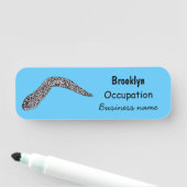 Porte-nom Illustration de caricature de murène tachetée (En situation)