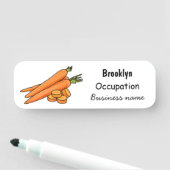 Porte-nom Illustration de carotte (En situation)