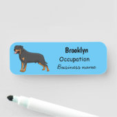 Porte-nom Illustration de chien Rottweiler (En situation)