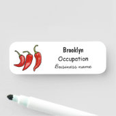 Porte-nom Illustration de chili (En situation)