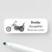Porte-nom Illustration de Chopper Motorcycle 1950 (En situation)