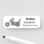 Porte-nom Illustration de Chopper Motorcycle 1950 (En situation)
