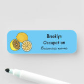 Porte-nom Illustration de citron (En situation)