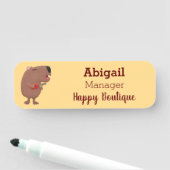 Porte-nom Illustration de dessin animé de capybara ukulele (En situation)