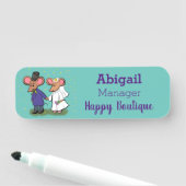 Porte-nom Illustration de dessin animé d'un couple de souris (En situation)