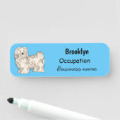 Porte-nom Illustration de dessin de chien de Havan (En situation)