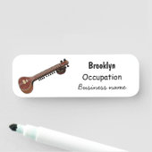 Porte-nom Illustration de dessin de Sitar (En situation)