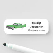 Porte-nom Illustration de dessin de voiture classique 1959 (En situation)