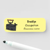 Porte-nom Illustration de dessin en fer de Charbon (En situation)