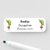 Porte-nom Illustration de dessin Radish (En situation)