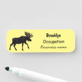 Porte-nom Illustration de dessin sur l'orignal (En situation)