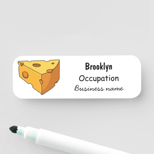 Porte-nom Illustration de fromage (En situation)