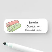 Porte-nom Illustration de gâteau suisse roll / roll (En situation)