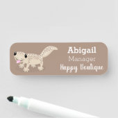 Porte-nom Illustration de gecko tan tan mignon (En situation)