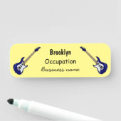 Porte-nom Illustration de guitare électrique (En situation)