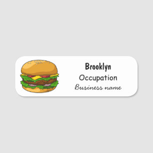 Porte-nom Illustration de Hamburger