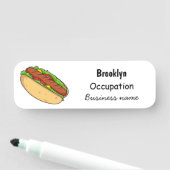Porte-nom Illustration de Hot dog (En situation)