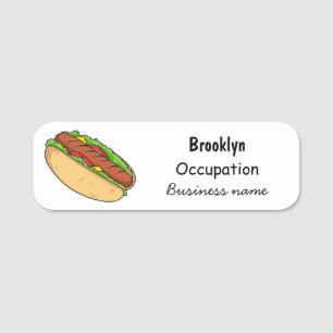 Porte-nom Illustration de Hot dog